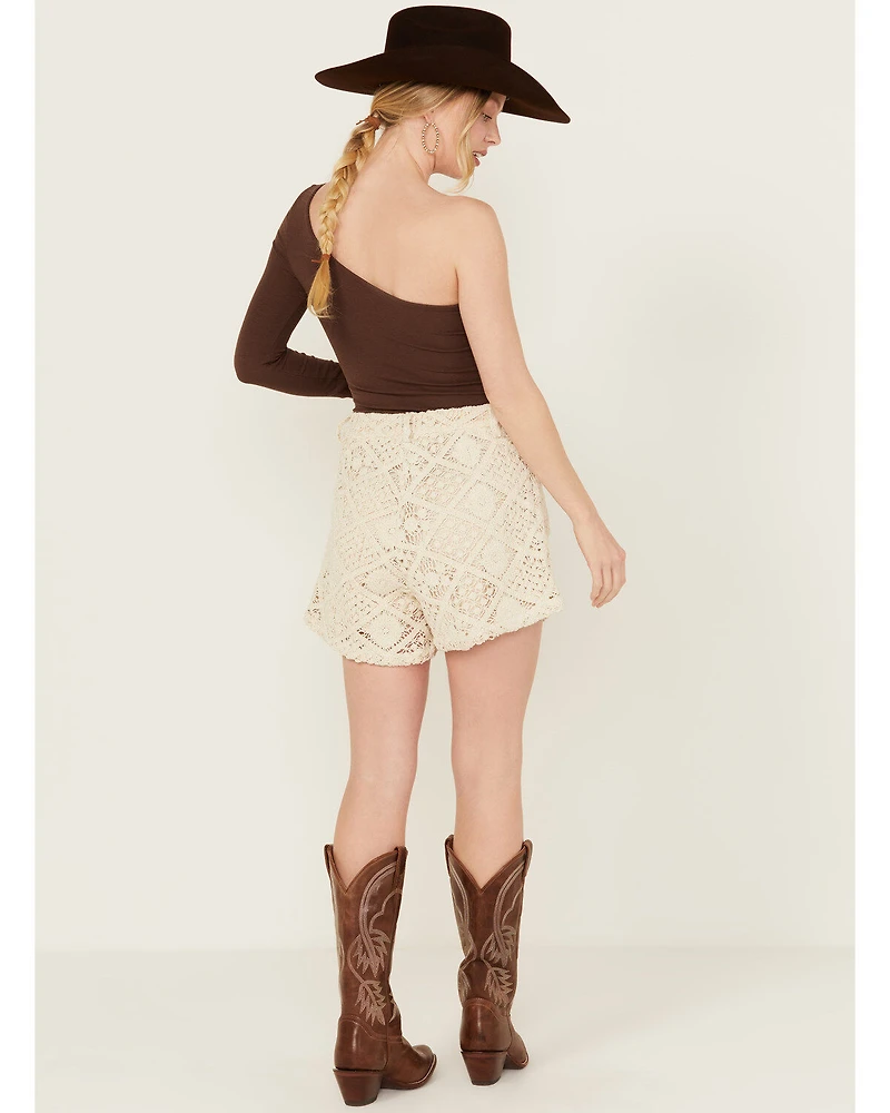 Miss Me Women's High Rise Crochet Shorts