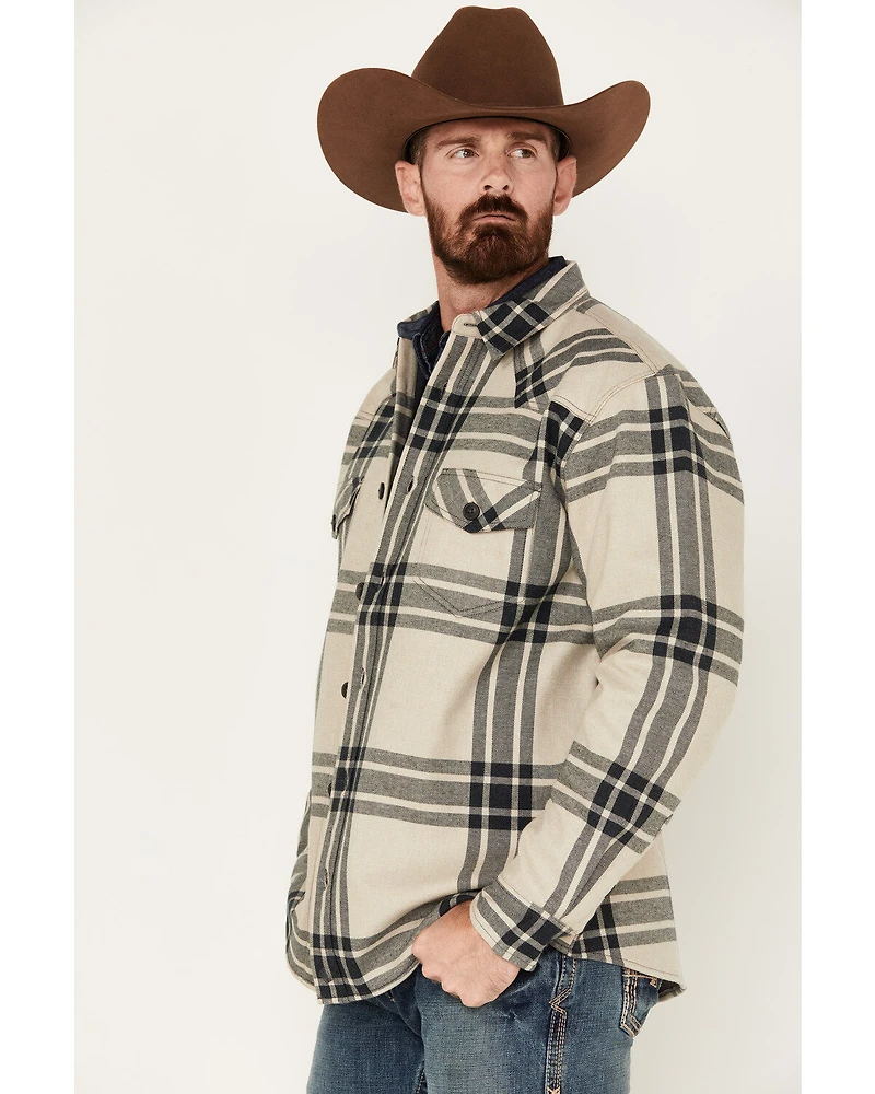 Cody James Men's Tavern Large Plaid Bonded Long Sleeve Button Down Flannel Jacket