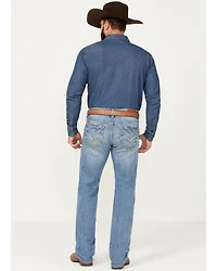 Moonshine Spirit Men's Legend Wash Decker Slim Straight Stretch Denim Jeans