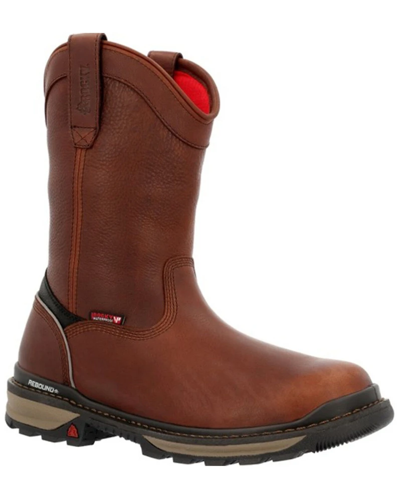 Rocky Men's Rams Horn Waterproof Pull-On Work Boots - Soft Toe