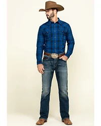 Cody James Men's Skedaddle Plaid Long Sleeve Western Shirt - Tall