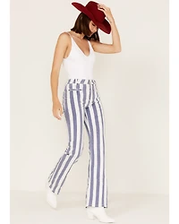 Free People Women's Firecracker Star & Stripe Flare Jeans