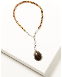 Shyanne Women's Heritage Valley Brown Agate Pendant Necklace