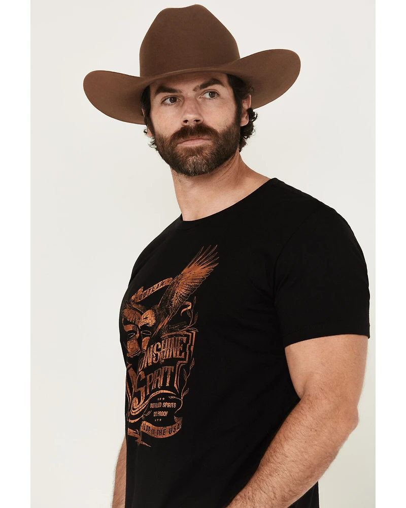 Moonshine Spirit Men's Country Soul Eagle Short Sleeve Graphic T-Shirt