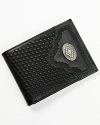 Cody James Men's Dwight Basketweave Tooled Bifold Wallet