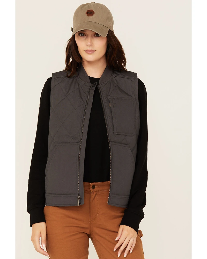 Lucky Brand Workwear Women's Tactical Insulated Canvas Quilted Vest