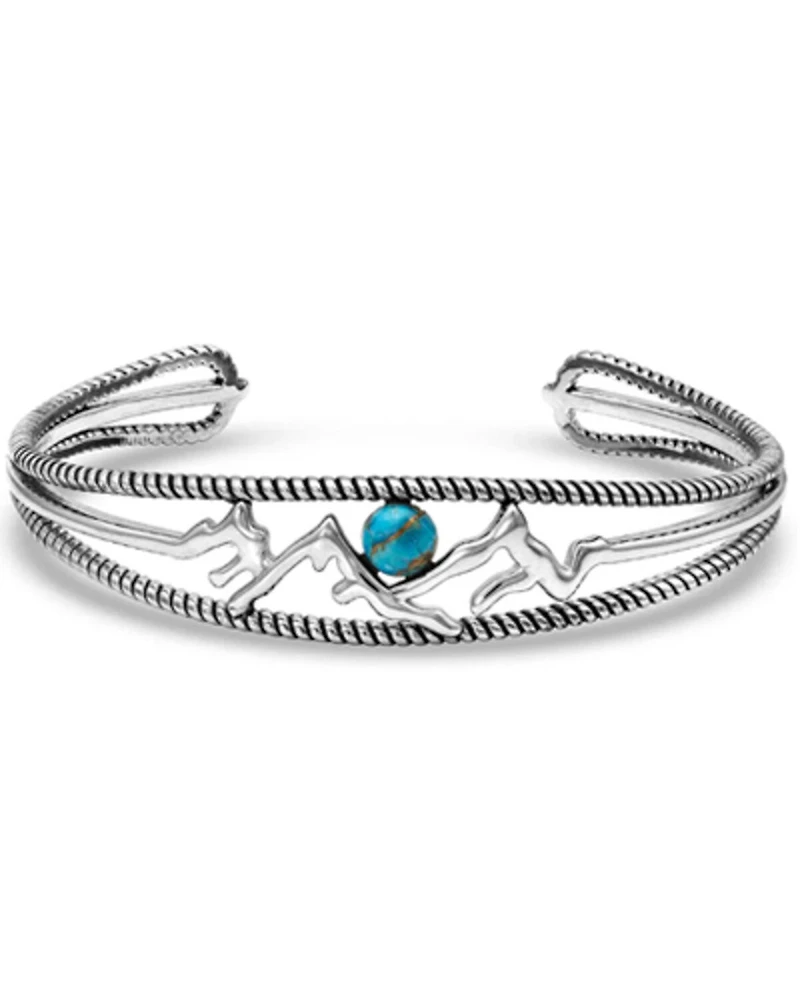 Montana Silversmiths Women's Pursue The Wild Another Mountain Turquoise Cuff Bracelet
