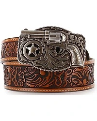 Justin Kid's Tooled Leather Belt