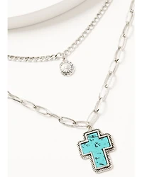 Shyanne Women's Two-Layer Cross Pendant Necklace