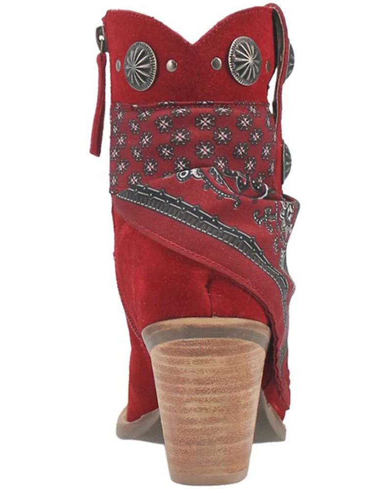Dingo Women's Suede Bandida Western Booties - Round Toe
