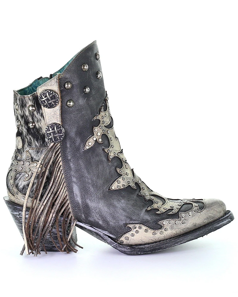 Corral Women's Metallic Overlay Fashion Booties - Round Toe