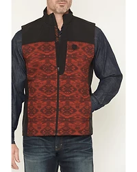 RANK 45® Men's Colorblock Southwestern Print Softshell Vest