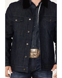 Cody James Men's Grand Teton Dark Wash Sherpa Cord Collar Denim Jacket