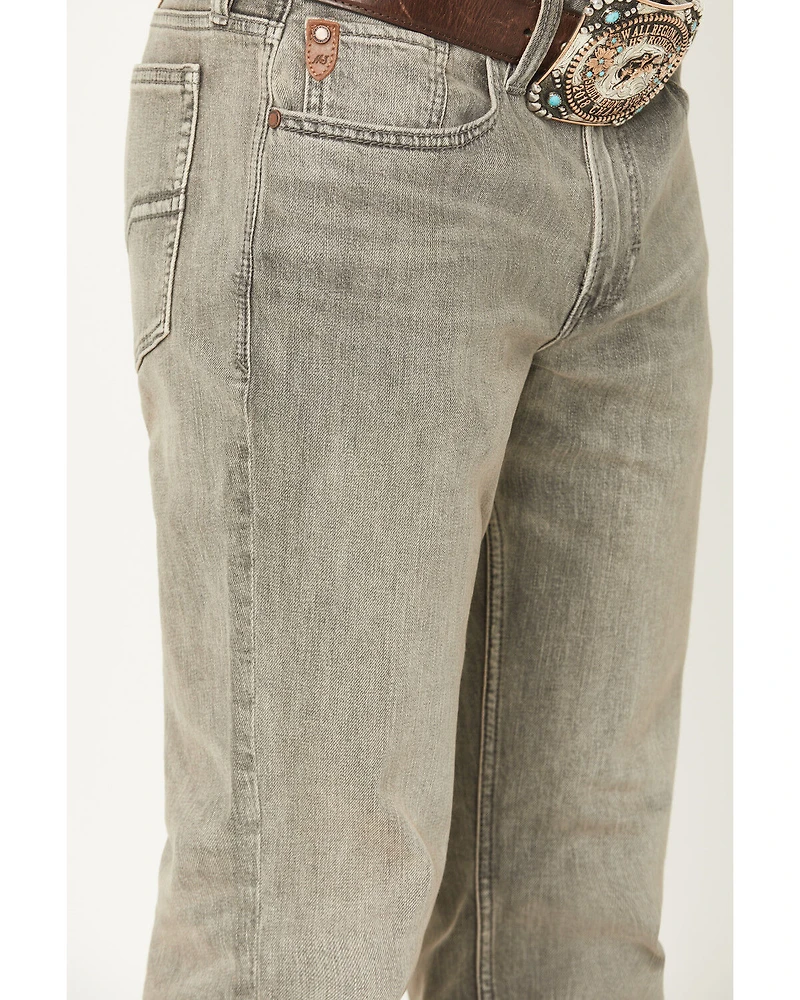 Moonshine Spirit Men's Dustbowl Wash Hutch Slim Bootcut Stretch Denim Jeans