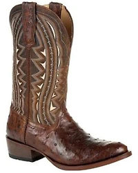 Durango Men's Exotic Full-Quill Ostrich Western Boots - Round Toe