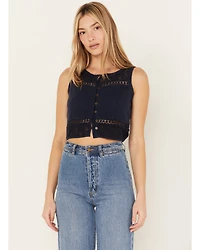 Cleo + Wolf Women's Cropped Crochet Tank