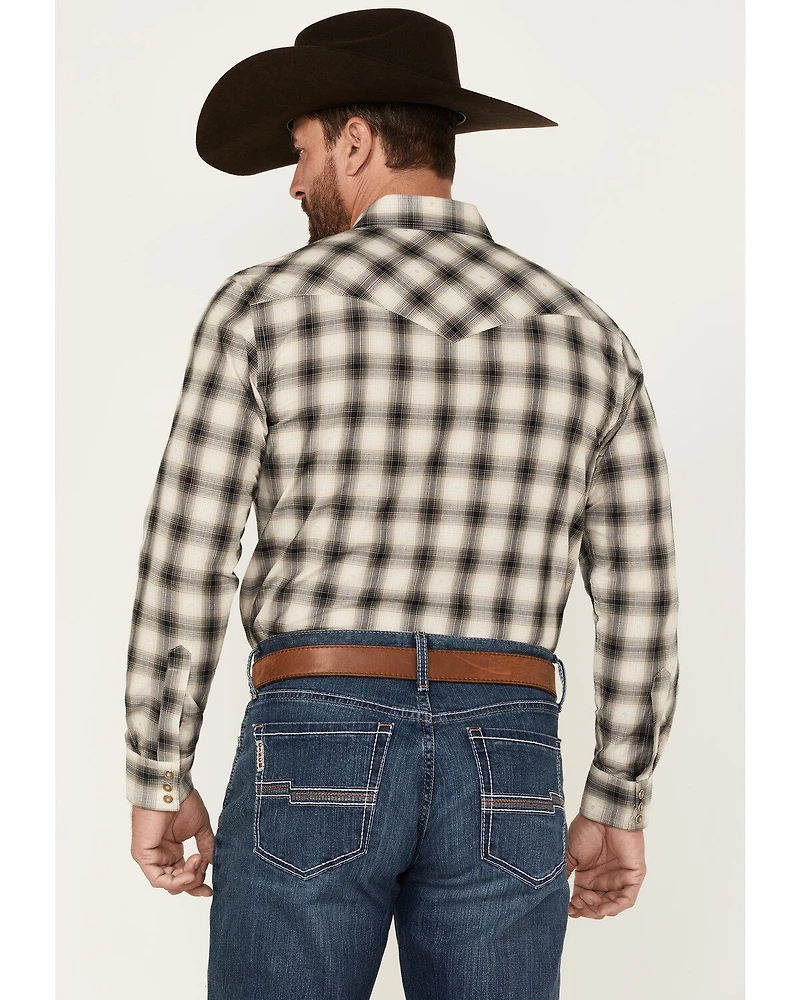 Pendleton Men's Frontier Dobby Ombre Plaid Snap Western Shirt