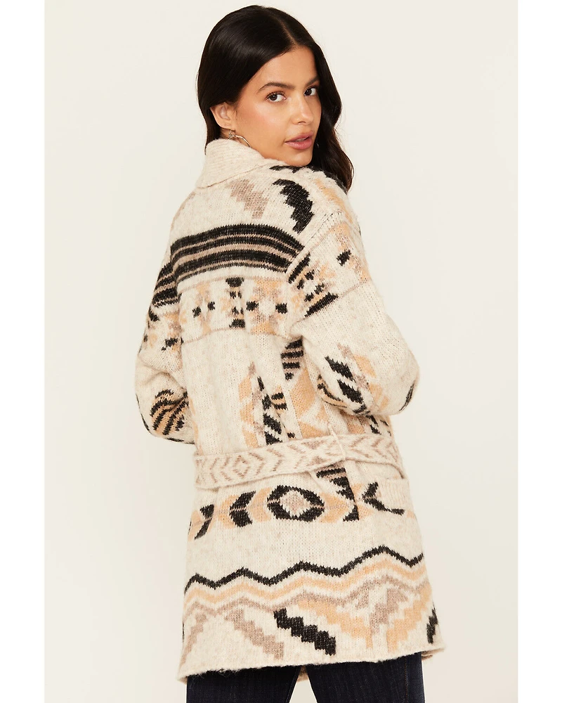 Idyllwind Women's Nora Southwestern Print Belted Sweater