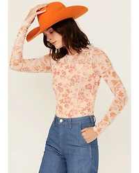 Free People Women's Betty's Garden Floral Print Long Sleeve Shirt