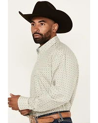 George Strait by Wrangler Men's Medallion Print Long Sleeve Button-Down Western Shirt