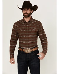 Cody James Men's Resource Southwestern Striped Long Sleeve Snap Western Shirt