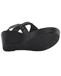 Milwaukee Leather Women's Buckle Strap Wedge Sandals