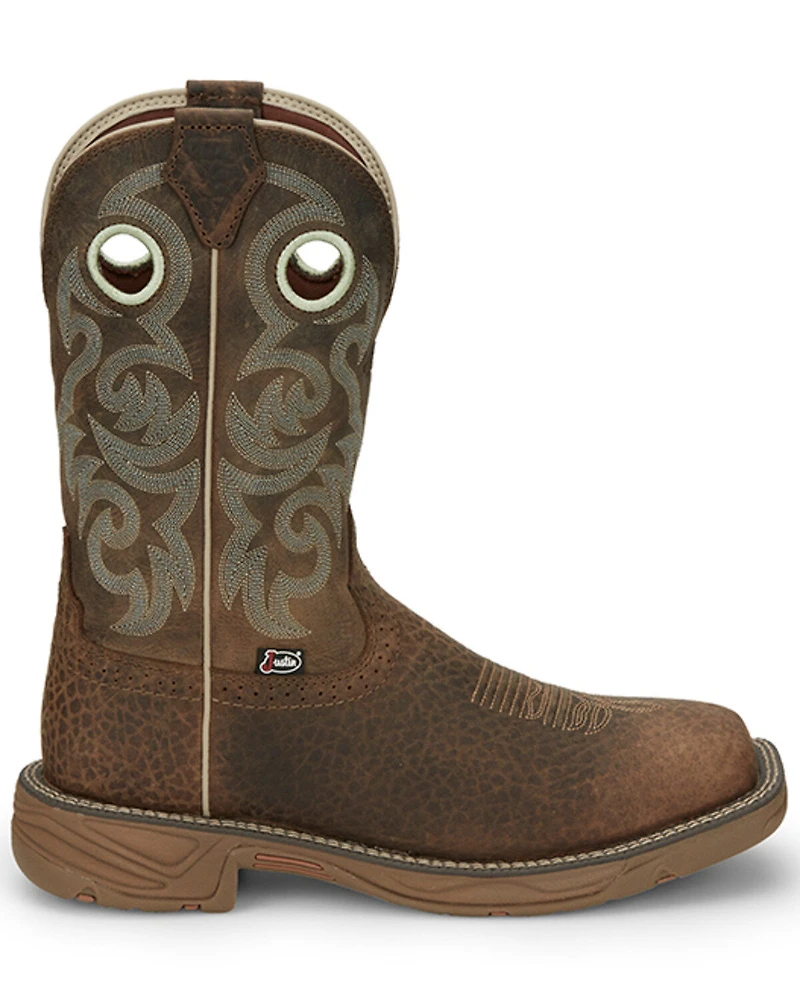 Justin Men's 11" Rush Western Boots - Broad Square Toe