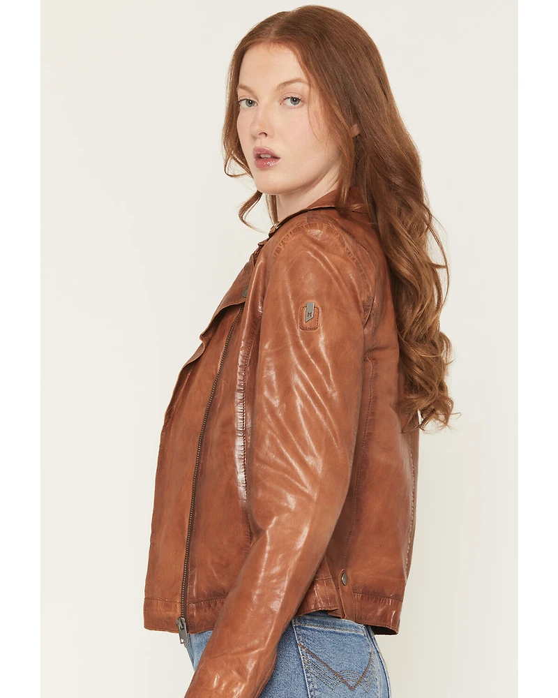 Mauritius Leather Women's Fayola Featherweight Moto Jacket