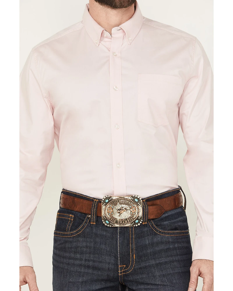 Cody James Men's Performance Twill Solid Long Sleeve Button-Down Stretch Western Shirt