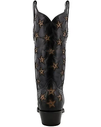 Black Star Women's Marfa Inlay Studded Leather Western Boot - Snip Toe