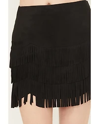 Idyllwind Women's Lindale Faux Suede Fringe Mini Skirt
