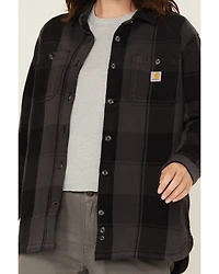 Carhartt Women's Rugged Flex® Loose Fit Heavyweight Duck Long Sleeve Button-Down Shacket