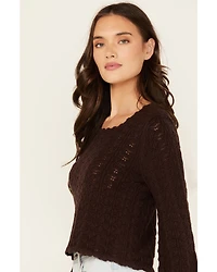 Shyanne Women's Bell Sleeve Pointelle Sweater