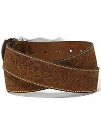 Tony Lama Men's Classic Long Horn Tooled Belt