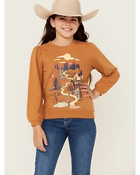Wrangler Girls' Desert Scene Sweatshirt