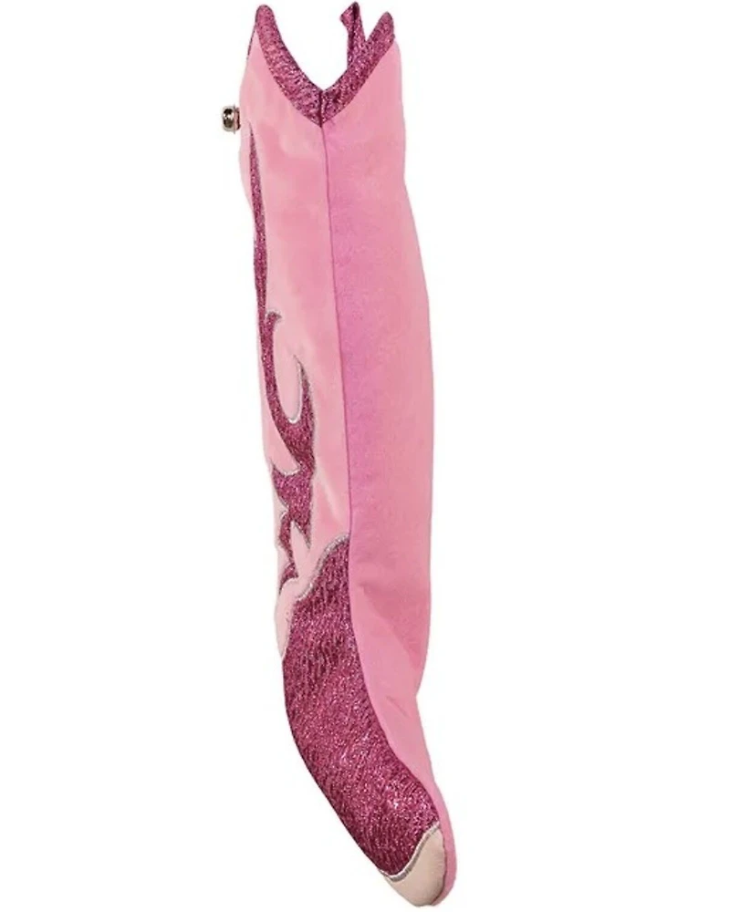 Kurt Adler Velvet and Metallic Cowboy Boot Stocking