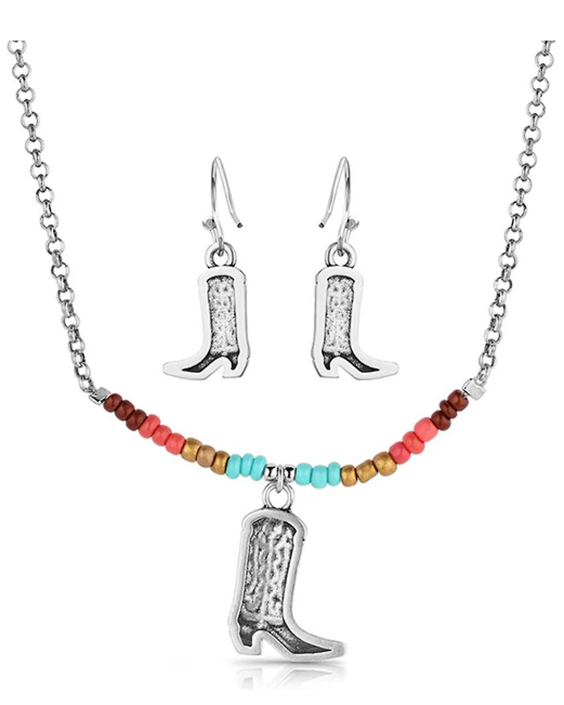 Montana Silversmiths Women's Colorstruck Cowboy Boot Beaded Jewelry Set - 2 Piece