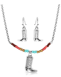 Montana Silversmiths Women's Colorstruck Cowboy Boot Beaded Jewelry Set - 2 Piece