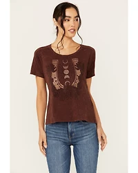 Shyanne Women's Rhinestone Horseshoe Short Sleeve Graphic Tee