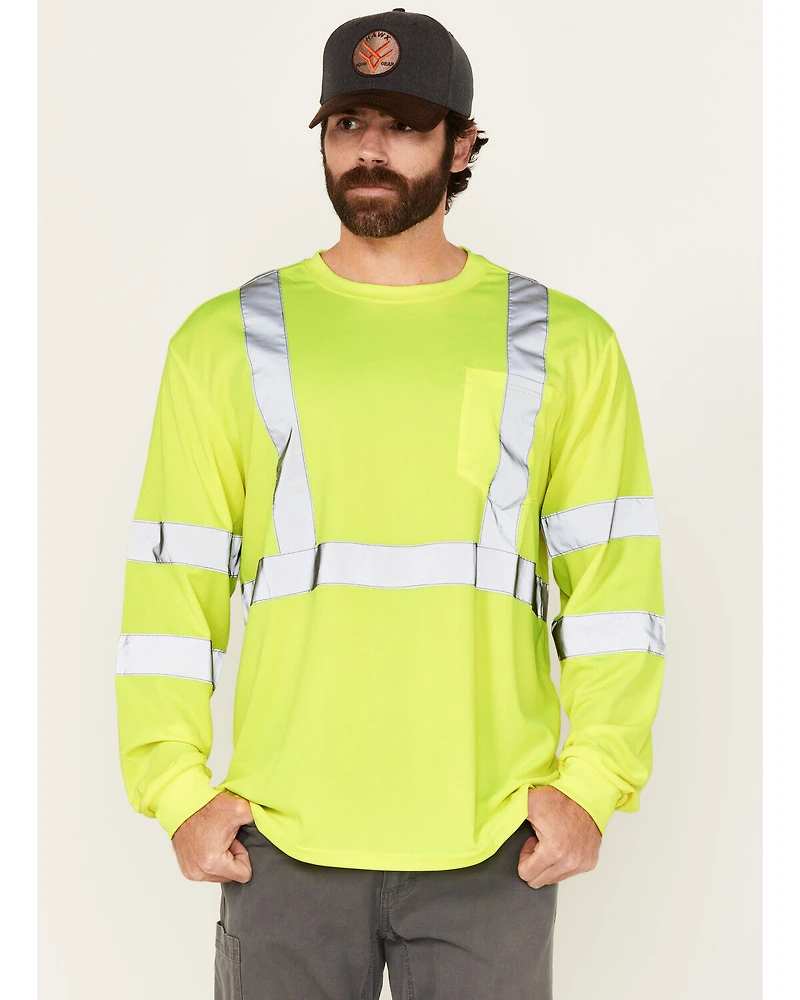 Hawx Men's Reflective Long Sleeve Work T-Shirt