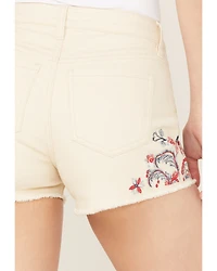 Shyanne Women's Mid Rise Americana Embroidered Shorts