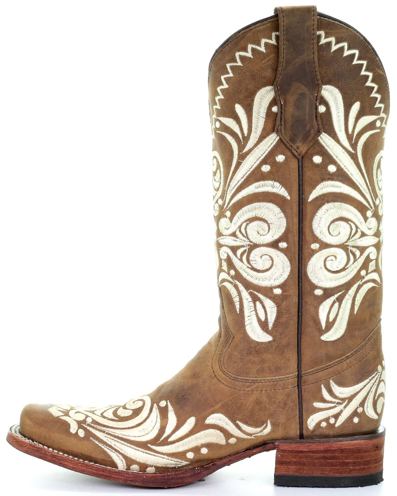 Circle G Women's Embroidery Western Boots - Square Toe