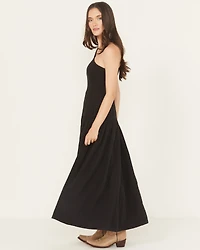 Revel Women's Solid One Shoulder Midi Dress