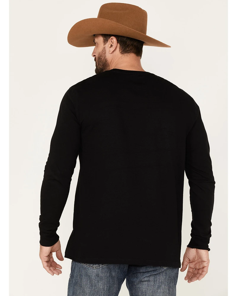 Moonshine Spirit Men's Mas Tequila Skeleton Graphic Long Sleeve T-Shirt