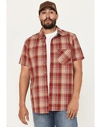 Brothers and Sons Men's Amador Plaid Print Short Sleeve Button-Down Western Shirt