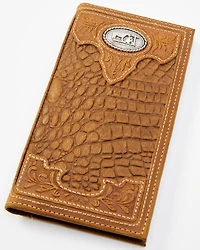 Cody James Men's Crocodile Embossed Rodeo Wallet