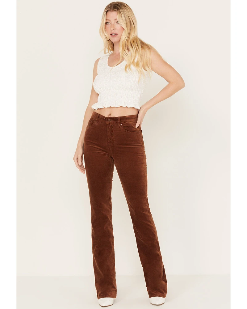 7 For All Mankind Women's High Rise Velvet Lisha Bootcut Jeans