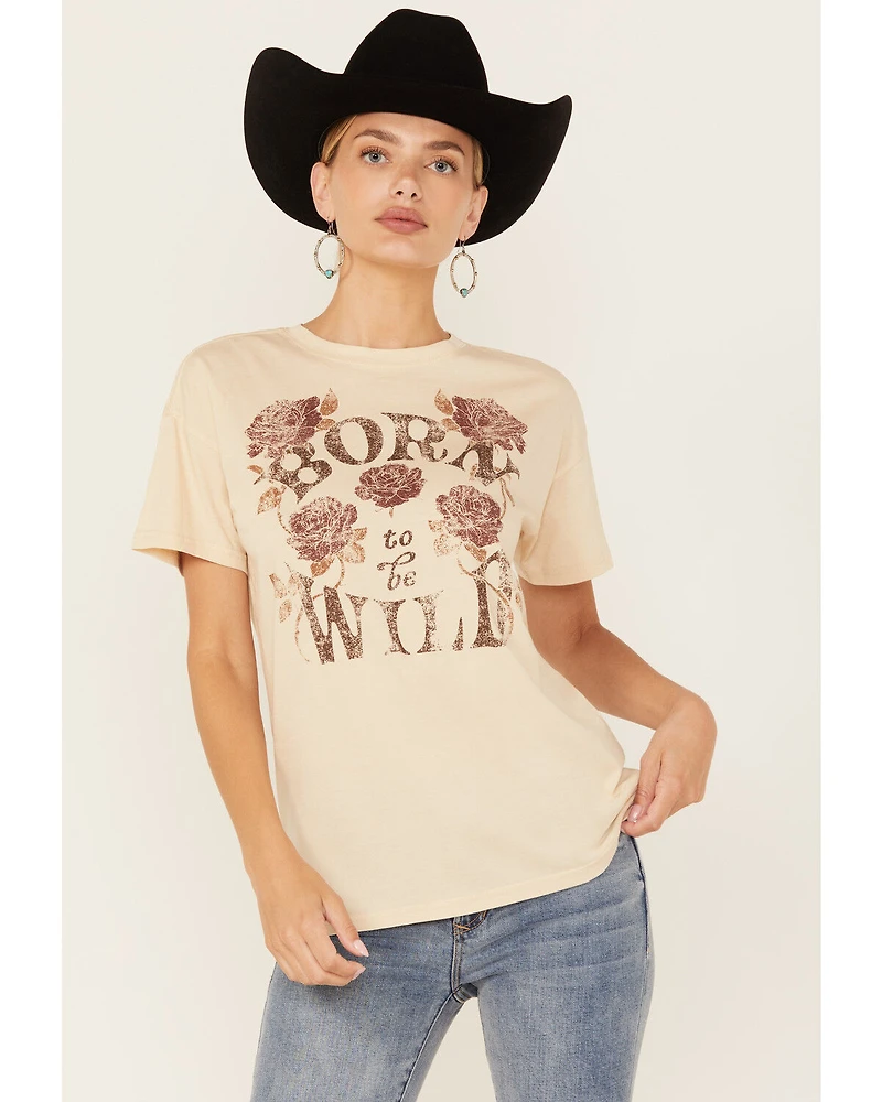 Cleo + Wolf Women's Born To Be Wild Short Sleeve Graphic Tee