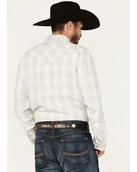 Moonshine Spirit Men's Ethonol Plaid Print Long Sleeve Snap Western Flannel Shirt