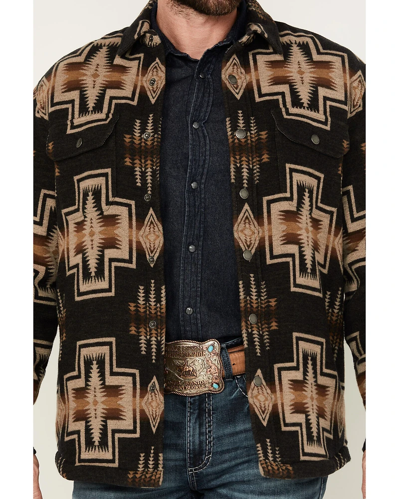 Pendleton Men's Bay City Multicolored Print Snap Sherpa Lined Jacket